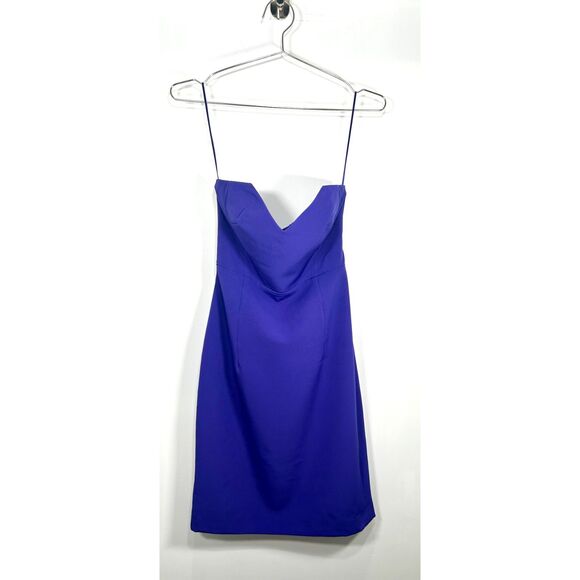 French Connection Echo Crepe Midi Dress in Cobalt Violet – Size 0 - NWT - Picture 5 of 9